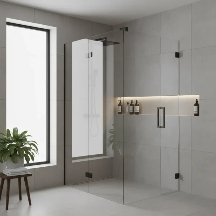 progettazione su misura vetri doccia